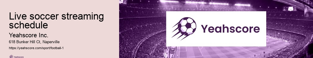 live soccer streaming schedule